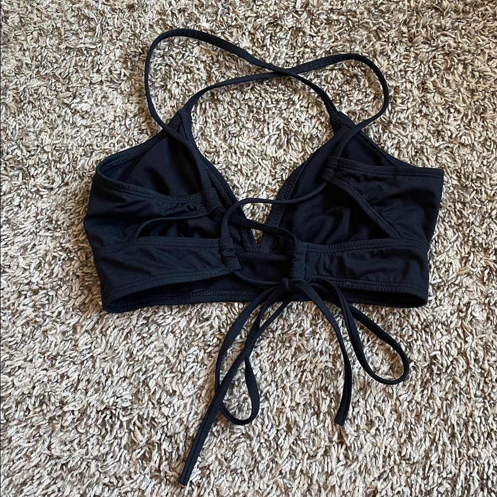 Athleta Black Strappy Bikini Top